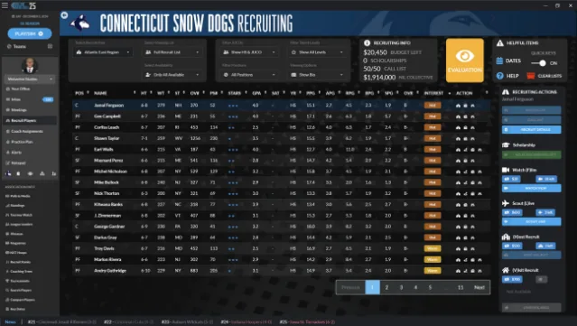 Draft Day Sports: College Basketball 2025 PC Screenshot